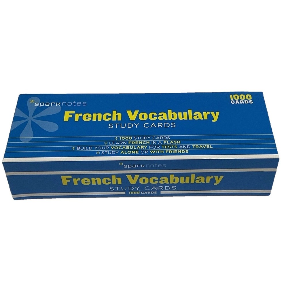 French Vocabulary Study Flash Cards Spark Notes 1000 Homeschool Curriculum‎